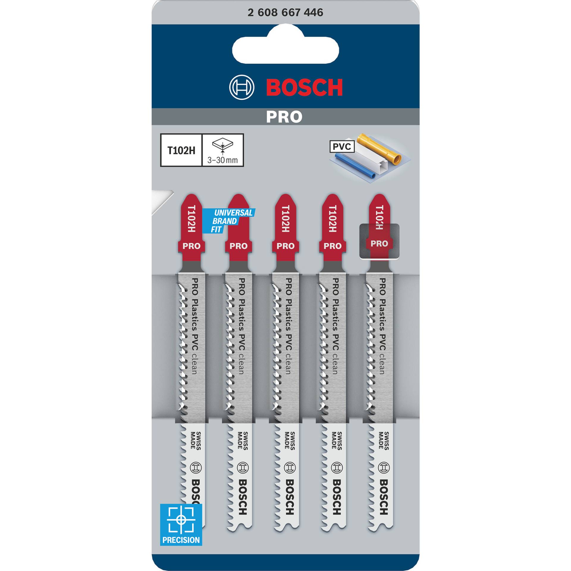 Stichsägeblatt T 102 H Clean for PVC, 100mm Stichsägeblatt T 102 H Clean for PVC, 100mm von Bosch