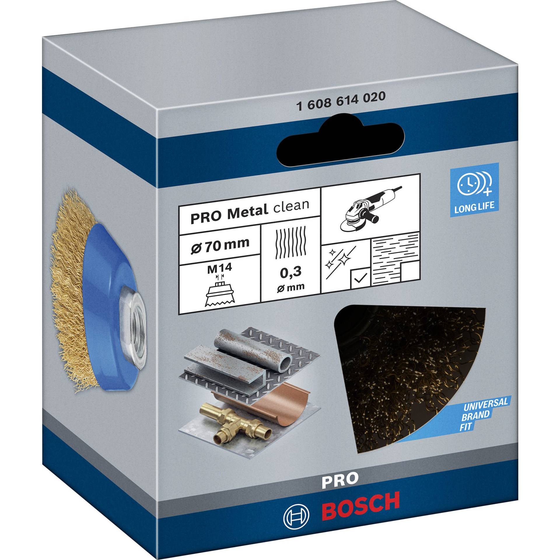 Topfbürste Clean for Metal, Ø 70mm, vermessingt Topfbürste Clean for Metal, Ø 70mm, vermessingt von Bosch