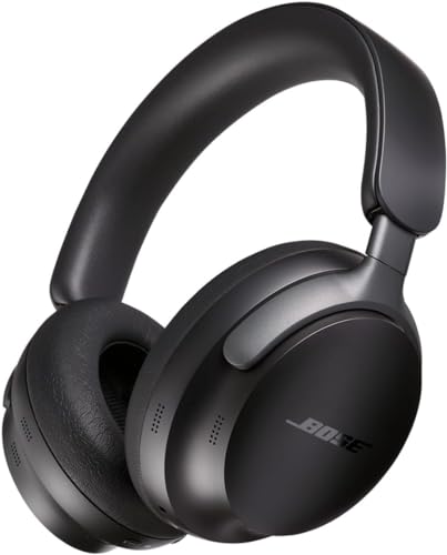 Bose QuietComfort Ultra Kabellose Kopfhörer mit Noise-Cancelling für räumlichen Klang, Over-Ear-Kopfhörer mit Mikrofon, Bis zu 24 Stunden Akkulaufzeit, Kopfhörer mit Raumklang, Schwarz von Bose