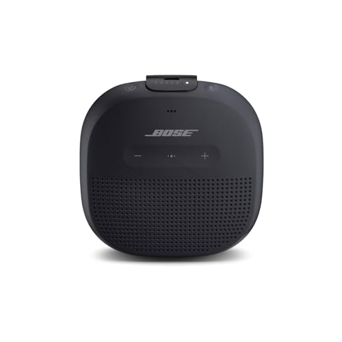 Bose SoundLink Micro Bluetooth speaker: kleiner tragbarer, wasserdichter Lautsprecher mit Mikrofon, Schwarz von Bose