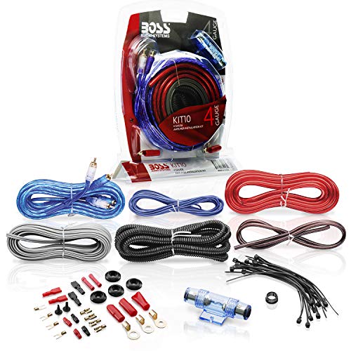 BOSS AUDIO KIT-10 4 Gauge 5,19 mm Auto Installations-Set Verstärker Endstufe Kabel Anschlusskabel Cinch Kabel von Boss Audio