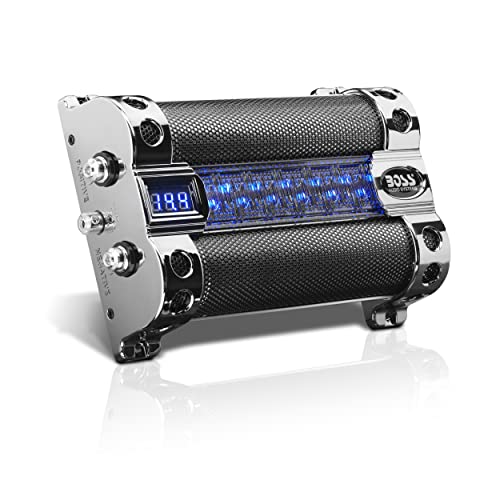 BOSS Audio Systems CAP8 Auto-Kondensator – 8 Farad, Energiespeicher, verbesserter Bass von Stereo, Warnung gegen Verpolungston, Spannungsüberlastung, niedrige Batteriespannung, LED BOSS Audio Systems CAP8 Auto-Kondensator – 8 Farad, Energiespeicher, verbesserter Bass von Stereo, Warnung gegen Verpolungston, Spannungsüberlastung, niedrige Batteriespannung, LED von BOSS Audio Systems