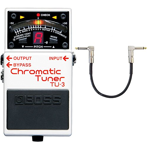 Boss TU-3 chromatisches Stimmgerät + keepdrum Patchkabel 30cm von Boss Guitar Equipment