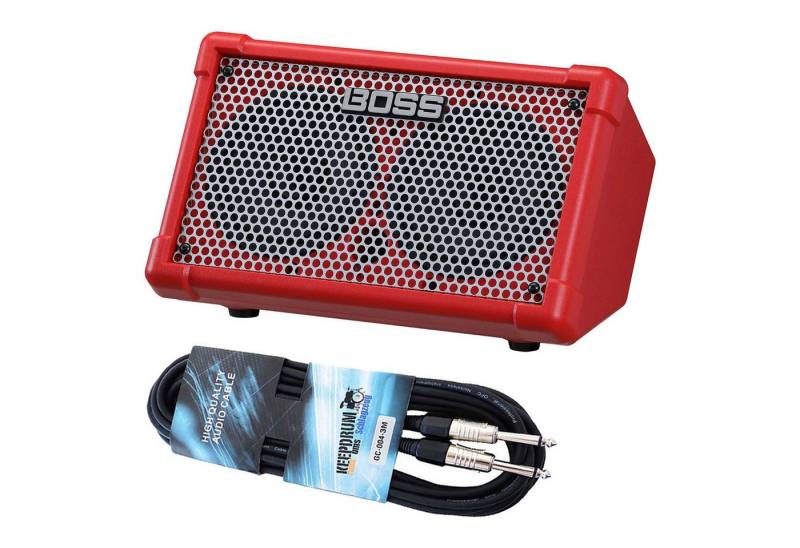 Boss by Roland Boss Verstärker Cube Street II Rot mit BT-Dual Adapter und Kabel Verstärker (Anzahl Kanäle: 2, 10 W, Gitarre, Mikrofon) von Boss by Roland