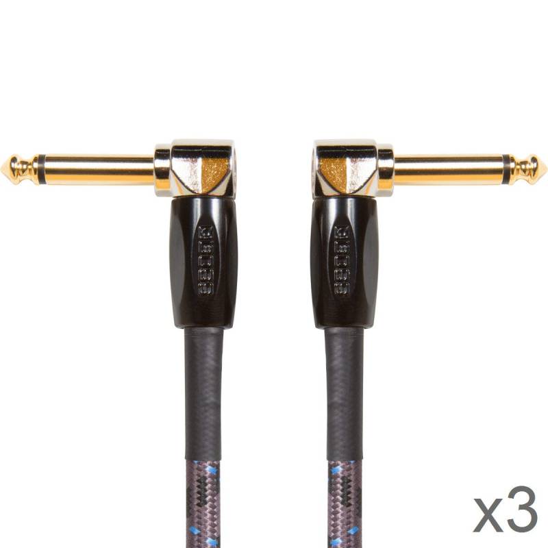 Boss BIC-PC-3 3x Patchkabel, 15 cm, rechtwinklig von Boss