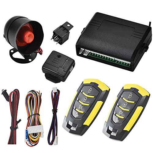 Autoalarmanlage, Universal 12V mit 2 Fernbedienungen und Sirenensensorsperre, automatische Türentriegelung und Kofferraumentriegelung Autoalarmanlage, Universal 12V mit 2 Fernbedienungen und Sirenensensorsperre, automatische Türentriegelung und Kofferraumentriegelung von Bostar