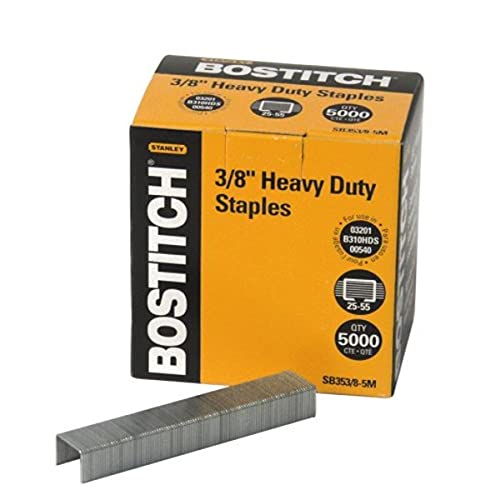 Bostitch SB353/8-5M Heftklammern, strapazierfähig, 25-55 Blatt, 1,9 cm Bein, 5.000 pro Box von Bostitch