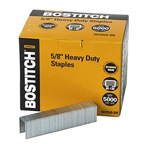 Bostitch Strapazierfähige Premium-Heftklammern, Heftklammern 85–130 Blatt, 5/8 Zoll – 5.000 Heftklammern (SB353/8-5M) (Verpackung kann variieren) von Bostitch