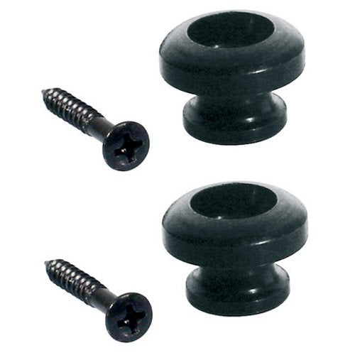 Boston EP-R-B Strap Button (schwarz) mit Schraube (2 Stck.) von Boston