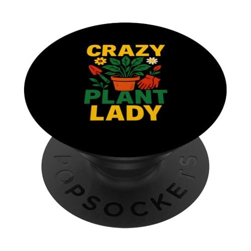 Gardening Crazy Plant Lady Vintage Damen Wildblume PopSockets Klebender PopGrip Gardening Crazy Plant Lady Vintage Damen Wildblume PopSockets Klebender PopGrip von Botanical Bliss - Vintage Gardening Apparel