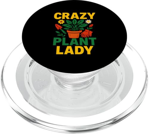 Gardening Crazy Plant Lady Vintage Damen Wildblume PopSockets PopGrip für MagSafe Gardening Crazy Plant Lady Vintage Damen Wildblume PopSockets PopGrip für MagSafe von Botanical Bliss - Vintage Gardening Apparel