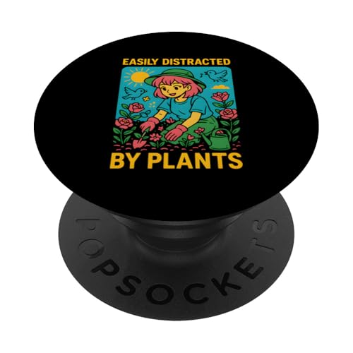 Gardening Easily Distracted By Plants Boho Women Floral PopSockets Klebender PopGrip Gardening Easily Distracted By Plants Boho Women Floral PopSockets Klebender PopGrip von Botanical Bliss - Vintage Gardening Apparel