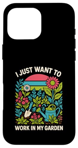 Gardening Just Wanna Vintage Damen Wildblume Hülle für iPhone 16 Pro Max Gardening Just Wanna Vintage Damen Wildblume Hülle für iPhone 16 Pro Max von Botanical Bliss - Vintage Gardening Apparel