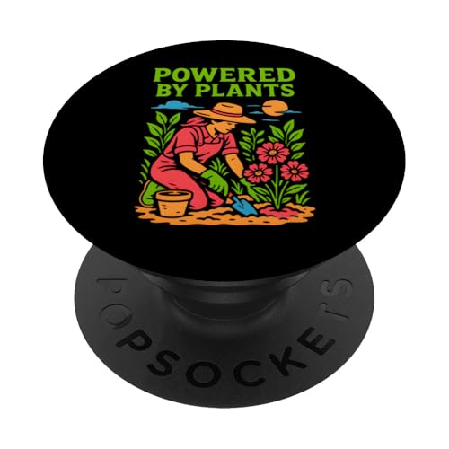 Gardening Powered by Plants Vintage Damen Floral PopSockets Klebender PopGrip Gardening Powered by Plants Vintage Damen Floral PopSockets Klebender PopGrip von Botanical Bliss - Vintage Gardening Apparel