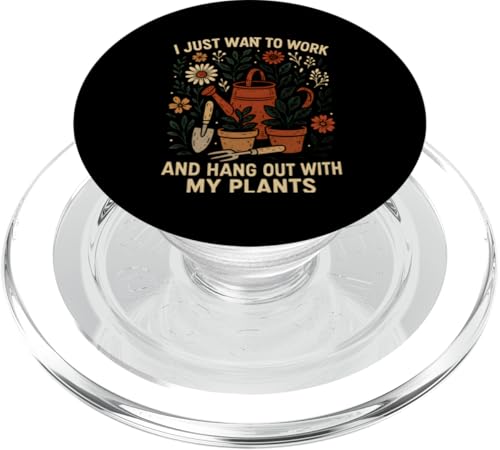 Gardening With My Plants Vintage Damen Wildblumengarten PopSockets PopGrip für MagSafe Gardening With My Plants Vintage Damen Wildblumengarten PopSockets PopGrip für MagSafe von Botanical Bliss - Vintage Gardening Apparel