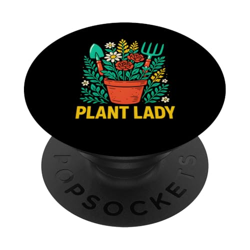 Gartenpflanze Lady Vintage Damen Boho PopSockets Klebender PopGrip Gartenpflanze Lady Vintage Damen Boho PopSockets Klebender PopGrip von Botanical Bliss - Vintage Gardening Apparel