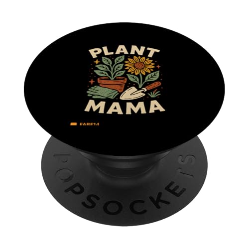 Gartenpflanze Mama Vintage Damen Wildblume PopSockets Klebender PopGrip von Botanical Bliss - Vintage Gardening Apparel
