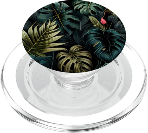 Grüne botanische Dschungel Wildblätter PopSockets PopGrip für MagSafe Grüne botanische Dschungel Wildblätter PopSockets PopGrip für MagSafe von Botanical Merch