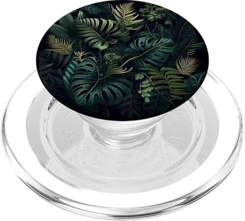 Grüner botanischer Dschungel Wildblätter PopSockets PopGrip für MagSafe Grüner botanischer Dschungel Wildblätter PopSockets PopGrip für MagSafe von Botanical Merch
