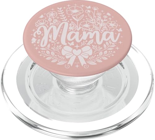 Baby Pink Heart Mama Schleife Minimalistisch Floral Wildflower Mama PopSockets PopGrip für MagSafe Baby Pink Heart Mama Schleife Minimalistisch Floral Wildflower Mama PopSockets PopGrip für MagSafe von Botanical Wildflower Mama Mothers Day Gifts Co.