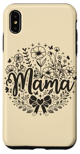 Beige Herz Mama Schleife Minimalistisch Floral Wildflower Mama Hülle für iPhone XS Max Beige Herz Mama Schleife Minimalistisch Floral Wildflower Mama Hülle für iPhone XS Max von Botanical Wildflower Mama Mothers Day Gifts Co.