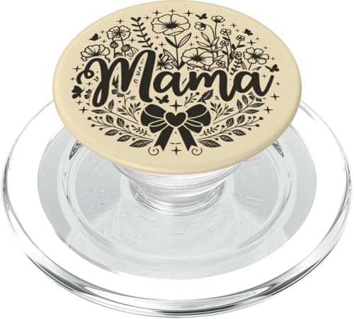 Beige Herz Mama Schleife Minimalistisch Floral Wildflower Mama PopSockets PopGrip für MagSafe Beige Herz Mama Schleife Minimalistisch Floral Wildflower Mama PopSockets PopGrip für MagSafe von Botanical Wildflower Mama Mothers Day Gifts Co.