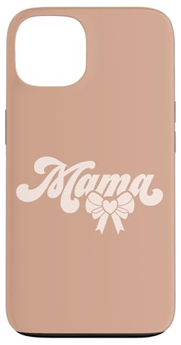 Beige Sand Herz Mama Schleife Minimalistisch Floral Wildflower Mama Hülle für iPhone 13 von Botanical Wildflower Mama Mothers Day Gifts Co.