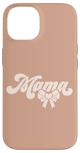 Beige Sand Herz Mama Schleife Minimalistisch Floral Wildflower Mama Hülle für iPhone 14 von Botanical Wildflower Mama Mothers Day Gifts Co.