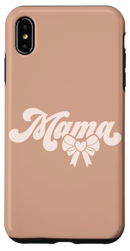 Beige Sand Herz Mama Schleife Minimalistisch Floral Wildflower Mama Hülle für iPhone XS Max von Botanical Wildflower Mama Mothers Day Gifts Co.