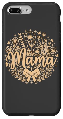 Beige Sand Tan Heart Mama Schleife Minimalistisch Floral Wildflower Hülle für iPhone 7 Plus/8 Plus von Botanical Wildflower Mama Mothers Day Gifts Co.