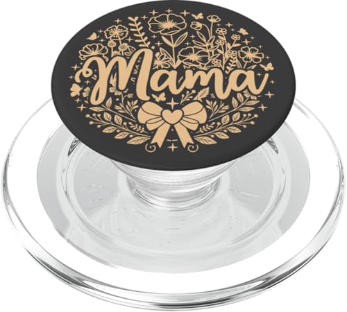 Beige Sand Tan Heart Mama Schleife Minimalistisch Floral Wildflower PopSockets PopGrip für MagSafe Beige Sand Tan Heart Mama Schleife Minimalistisch Floral Wildflower PopSockets PopGrip für MagSafe von Botanical Wildflower Mama Mothers Day Gifts Co.