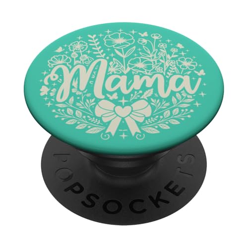 Blaugrün Herz Mama Schleife Minimalistisch Floral Wildflower Beige Mama PopSockets Klebender PopGrip Blaugrün Herz Mama Schleife Minimalistisch Floral Wildflower Beige Mama PopSockets Klebender PopGrip von Botanical Wildflower Mama Mothers Day Gifts Co.