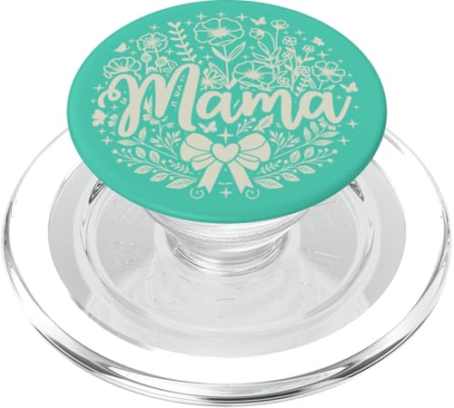 Blaugrün Herz Mama Schleife Minimalistisch Floral Wildflower Beige Mama PopSockets PopGrip für MagSafe Blaugrün Herz Mama Schleife Minimalistisch Floral Wildflower Beige Mama PopSockets PopGrip für MagSafe von Botanical Wildflower Mama Mothers Day Gifts Co.