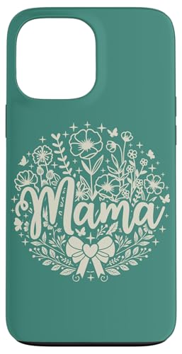 Blaugrün Herz Mama Schleife Minimalistisch Floral Wildflower Teal Mama Hülle für iPhone 13 Pro Max Blaugrün Herz Mama Schleife Minimalistisch Floral Wildflower Teal Mama Hülle für iPhone 13 Pro Max von Botanical Wildflower Mama Mothers Day Gifts Co.