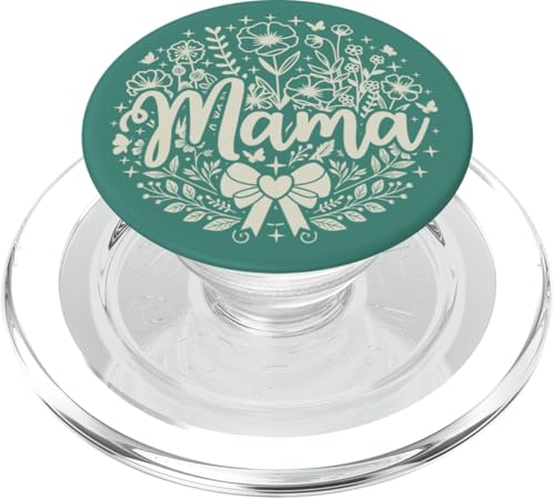 Blaugrün Herz Mama Schleife Minimalistisch Floral Wildflower Teal Mama PopSockets PopGrip für MagSafe Blaugrün Herz Mama Schleife Minimalistisch Floral Wildflower Teal Mama PopSockets PopGrip für MagSafe von Botanical Wildflower Mama Mothers Day Gifts Co.