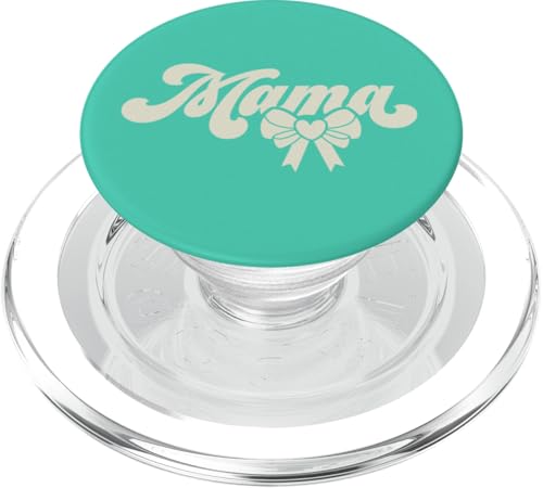 Blaugrün Herz Mama Schleife Minimalistisch Muttertag Blaugrün Beige Mama PopSockets PopGrip für MagSafe Blaugrün Herz Mama Schleife Minimalistisch Muttertag Blaugrün Beige Mama PopSockets PopGrip für MagSafe von Botanical Wildflower Mama Mothers Day Gifts Co.
