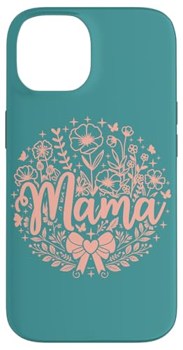 Blaugrün Pfirsich Herz Mama Schleife Minimalistisch Floral Wildflower Mama Hülle für iPhone 14 Blaugrün Pfirsich Herz Mama Schleife Minimalistisch Floral Wildflower Mama Hülle für iPhone 14 von Botanical Wildflower Mama Mothers Day Gifts Co.