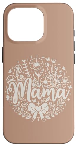 Dunkler Sand Beige Herz Mama Schleife Minimalistisch Floral Wildflower Hülle für iPhone 16 Pro Dunkler Sand Beige Herz Mama Schleife Minimalistisch Floral Wildflower Hülle für iPhone 16 Pro von Botanical Wildflower Mama Mothers Day Gifts Co.