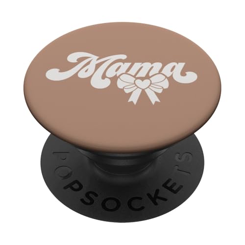 Dunkler Sand Beige Herz Mama Schleife Minimalistisch Floral Wildflower PopSockets Klebender PopGrip Dunkler Sand Beige Herz Mama Schleife Minimalistisch Floral Wildflower PopSockets Klebender PopGrip von Botanical Wildflower Mama Mothers Day Gifts Co.