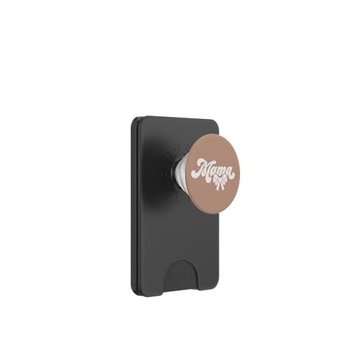 Dunkler Sand Beige Herz Mama Schleife Minimalistisch Floral Wildflower PopSockets PopWallet für MagSafe Dunkler Sand Beige Herz Mama Schleife Minimalistisch Floral Wildflower PopSockets PopWallet für MagSafe von Botanical Wildflower Mama Mothers Day Gifts Co.