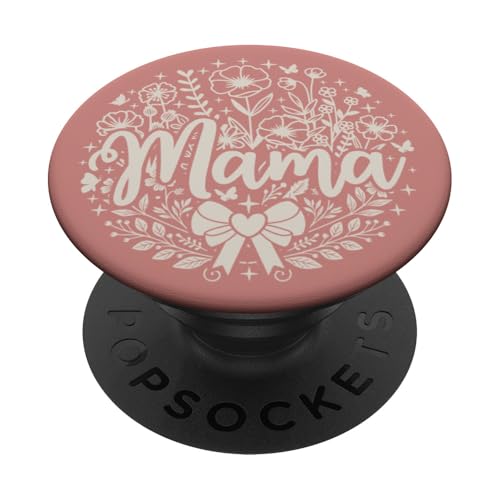 Dusty Rose Herz Mama Schleife Minimalistisch Floral Wildflower Mama PopSockets Klebender PopGrip Dusty Rose Herz Mama Schleife Minimalistisch Floral Wildflower Mama PopSockets Klebender PopGrip von Botanical Wildflower Mama Mothers Day Gifts Co.
