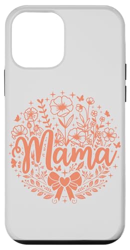 Hellrosa Pfirsichherz Mama Schleife Minimalistisch Floral Wildflower Hülle für iPhone 12 mini von Botanical Wildflower Mama Mothers Day Gifts Co.