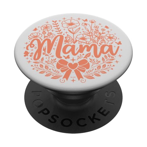 Hellrosa Pfirsichherz Mama Schleife Minimalistisch Floral Wildflower PopSockets Klebender PopGrip Hellrosa Pfirsichherz Mama Schleife Minimalistisch Floral Wildflower PopSockets Klebender PopGrip von Botanical Wildflower Mama Mothers Day Gifts Co.