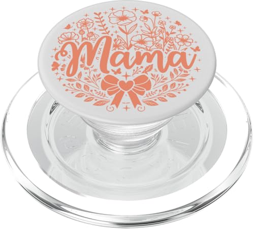 Hellrosa Pfirsichherz Mama Schleife Minimalistisch Floral Wildflower PopSockets PopGrip für MagSafe Hellrosa Pfirsichherz Mama Schleife Minimalistisch Floral Wildflower PopSockets PopGrip für MagSafe von Botanical Wildflower Mama Mothers Day Gifts Co.