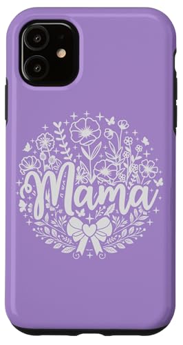 Hellviolettes Herz Mama Schleife Minimalistisch Floral Wildflower Hülle für iPhone 11 Hellviolettes Herz Mama Schleife Minimalistisch Floral Wildflower Hülle für iPhone 11 von Botanical Wildflower Mama Mothers Day Gifts Co.