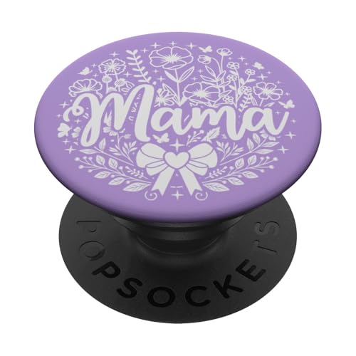 Hellviolettes Herz Mama Schleife Minimalistisch Floral Wildflower PopSockets Klebender PopGrip Hellviolettes Herz Mama Schleife Minimalistisch Floral Wildflower PopSockets Klebender PopGrip von Botanical Wildflower Mama Mothers Day Gifts Co.