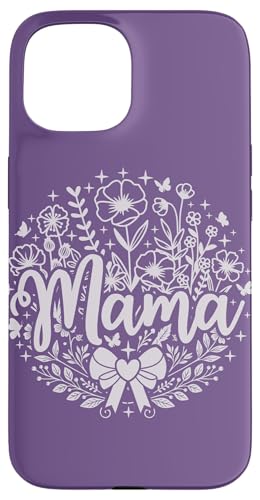 Lila Herz Mama Schleife Minimalistisch Floral Wildflower Mama Hülle für iPhone 15 von Botanical Wildflower Mama Mothers Day Gifts Co.