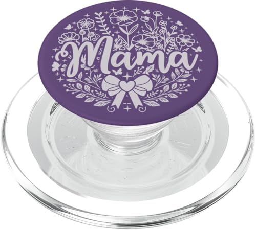 Lila Herz Mama Schleife Minimalistisch Floral Wildflower Mama PopSockets PopGrip für MagSafe Lila Herz Mama Schleife Minimalistisch Floral Wildflower Mama PopSockets PopGrip für MagSafe von Botanical Wildflower Mama Mothers Day Gifts Co.