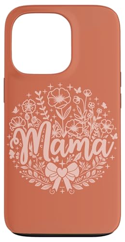 Orange Heart Mama Schleife Minimalistisch Floral Wildflower Mama Hülle für iPhone 13 Pro von Botanical Wildflower Mama Mothers Day Gifts Co.