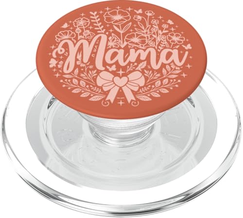 Orange Heart Mama Schleife Minimalistisch Floral Wildflower Mama PopSockets PopGrip für MagSafe Orange Heart Mama Schleife Minimalistisch Floral Wildflower Mama PopSockets PopGrip für MagSafe von Botanical Wildflower Mama Mothers Day Gifts Co.